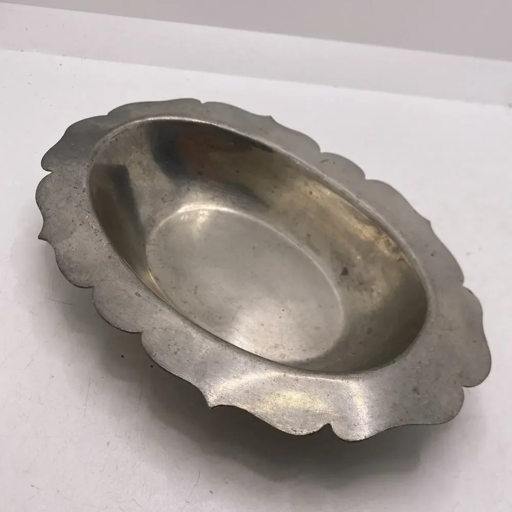 Antique Ray Silver Co Silver Plated Pewter Dish